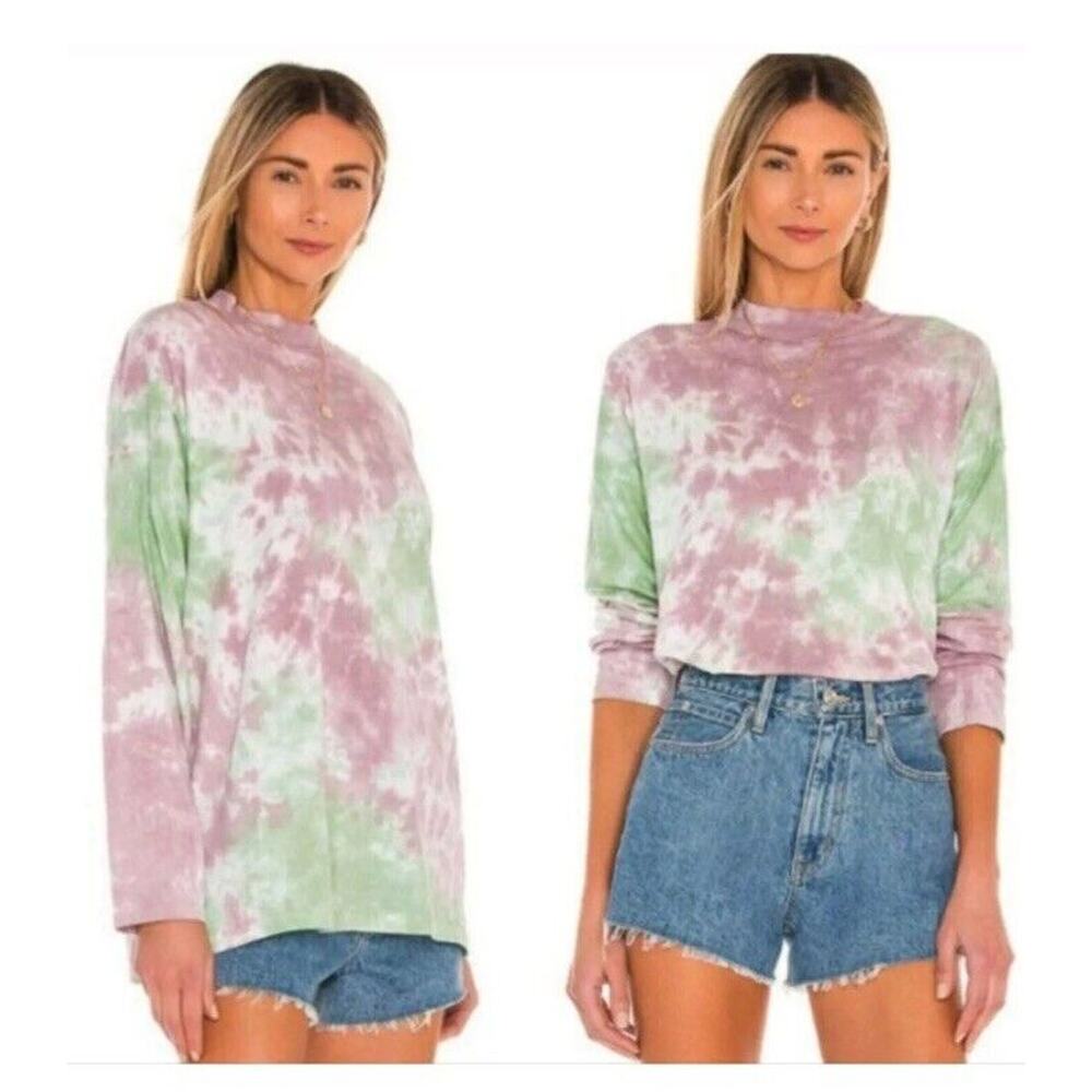 We The Free‎ People Tie Dye Oversized Be Free Tunic Top Long Sleeve Tee - XS
